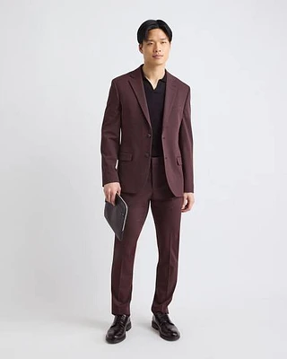 Pantalon de Complet Pourpre à Coupe Étroite