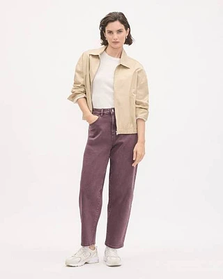 High-Rise Barrel Jeans