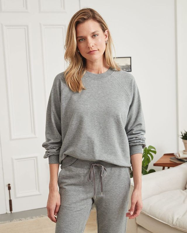 RW&Co Raglan Sleeve Loungewear Sweatshirt women (S,Heather Grey)