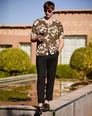 Pantalon de Ville à Jambe Fuselée Plissée
