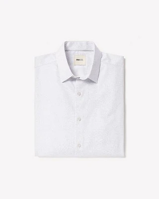 Chemise Habillée à Coupe Étroite Motif Feuillagé Ton sur