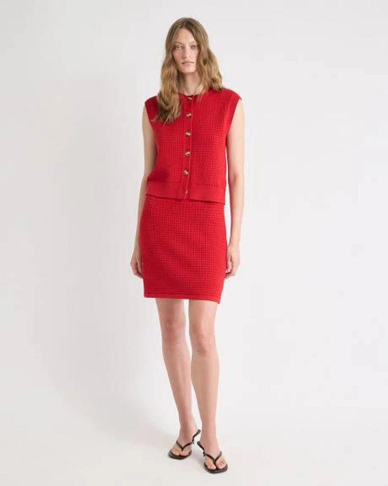 Mini-Skirt with Pointelle Stitches