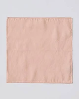 Peach Linen-Blend Handkerchief