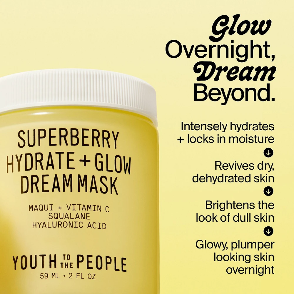 Superberry Hydrate + Glow Dream Night Cream Mask with Vitamin C