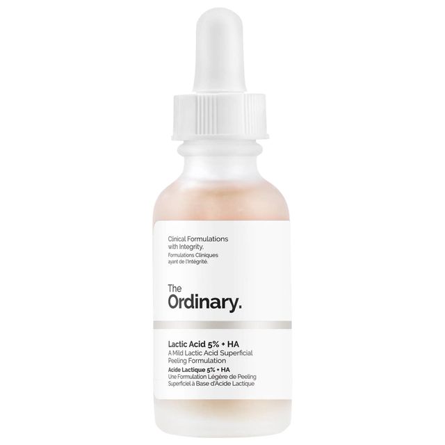 The Ordinary Lactic Acid 5% + HA 2% Gentle Facial Exfoliating Serum for Uneven Texture 1 oz/ 30 mL