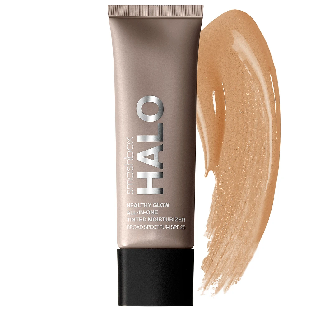 Smashbox Halo Healthy Glow Tinted Moisturizer Broad Spectrum SPF 25 with Hyaluronic Acid Medium Tan 1.4 fl oz/ 40mL