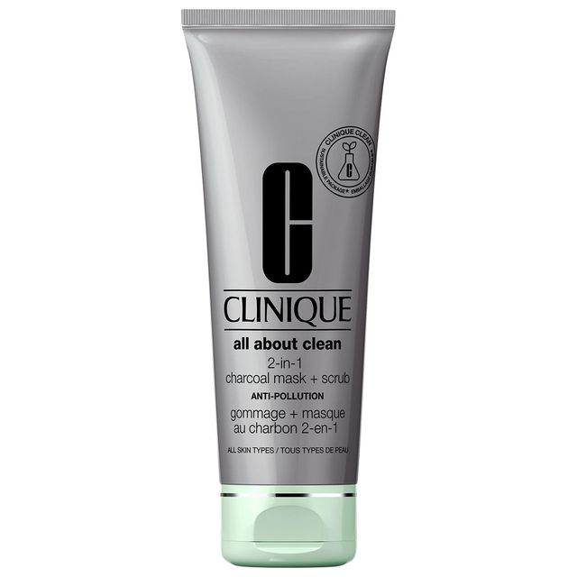 CLINIQUE All About Clean™ 2-in-1 Charcoal Face Mask + Scrub Exfoliator 3.4 oz/ 100 mL