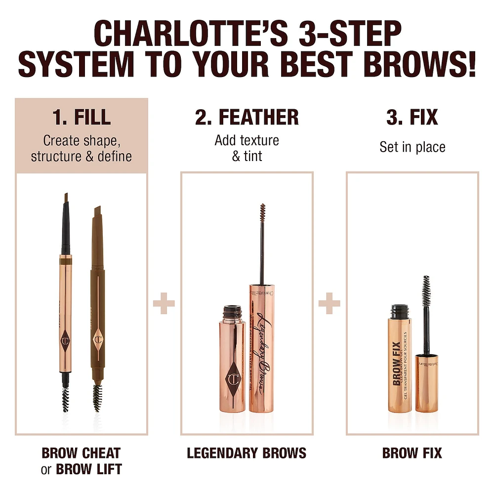 Crayon à sourcils ressemblant des poils rechargeable Brow Cheat