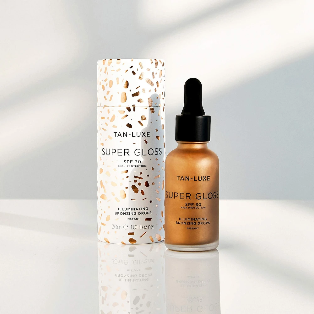 Super Gloss Instant Bronzing Face Drops with SPF 30