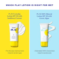 PLAY 100% Mineral Sunscreen Lotion SPF 30 with Green Algae