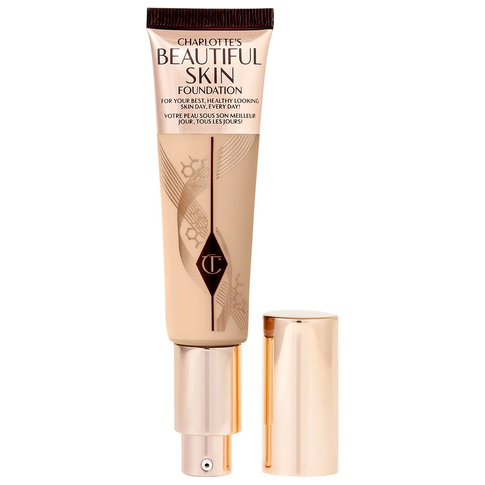 Charlotte Tilbury Beautiful Skin Medium Coverage Liquid Foundation with Hyaluronic Acid 1 oz/ 30 ml