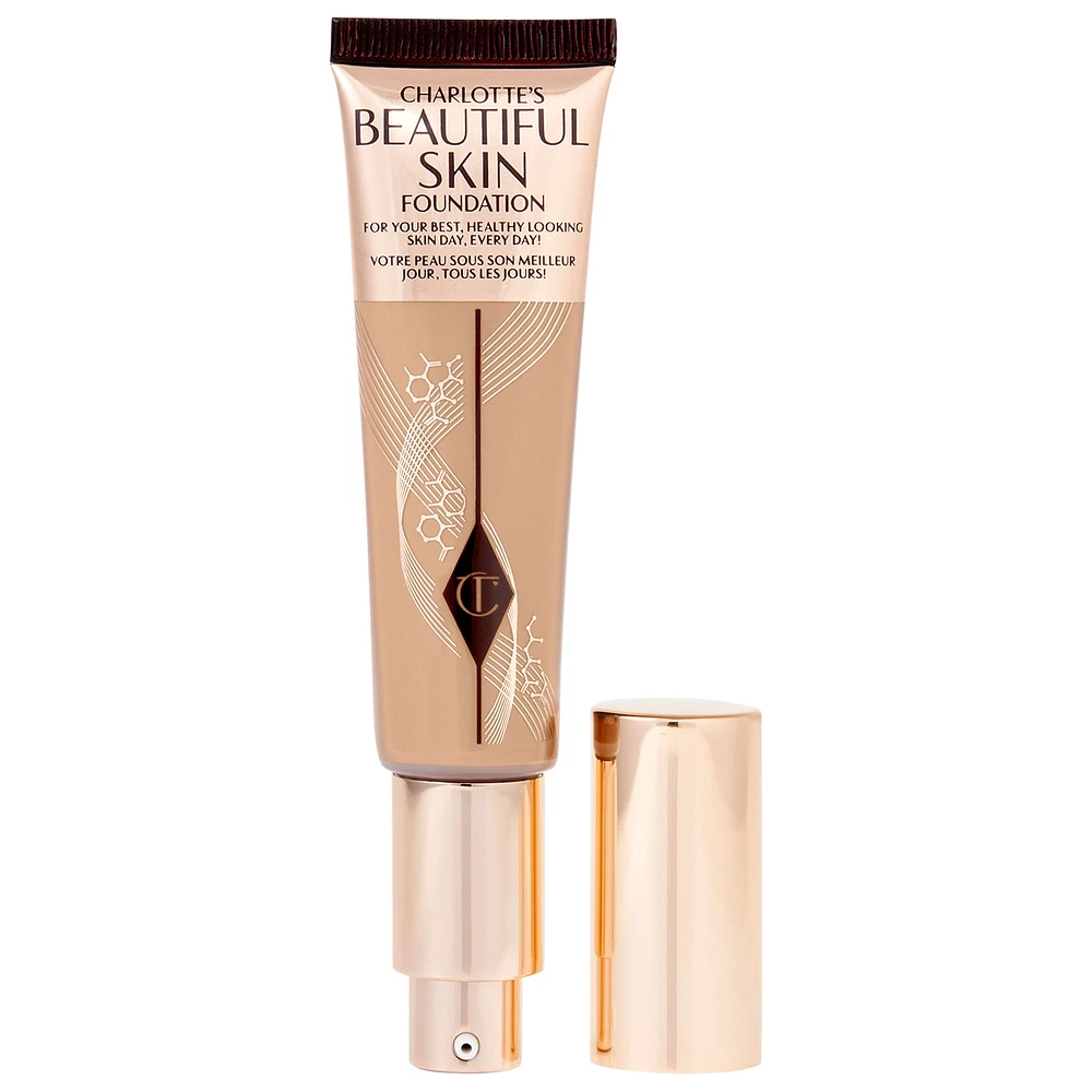 Charlotte Tilbury Beautiful Skin Medium Coverage Liquid Foundation with Hyaluronic Acid 1 oz/ 30 ml