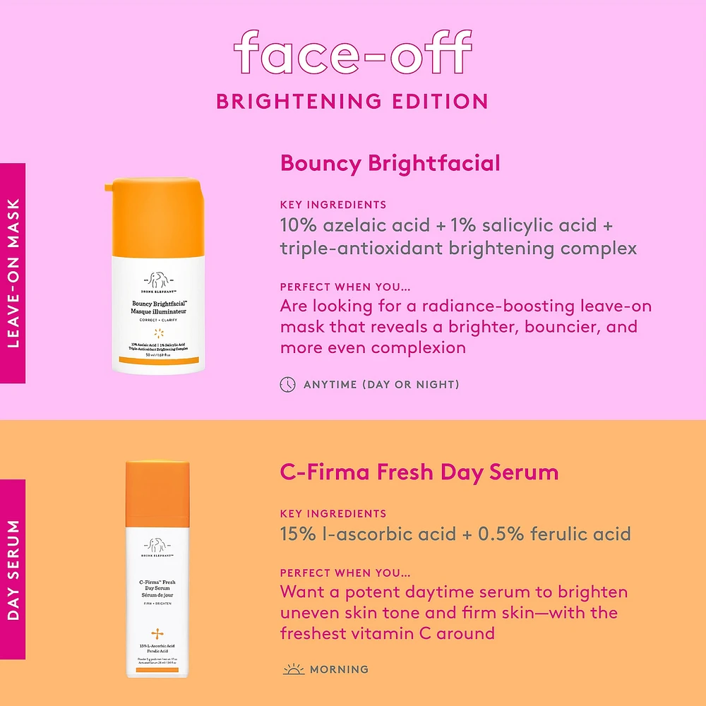 Bouncy Brightfacial Brightening Mask with 10% Azelaic Acid + 1% Salicylic Acid
