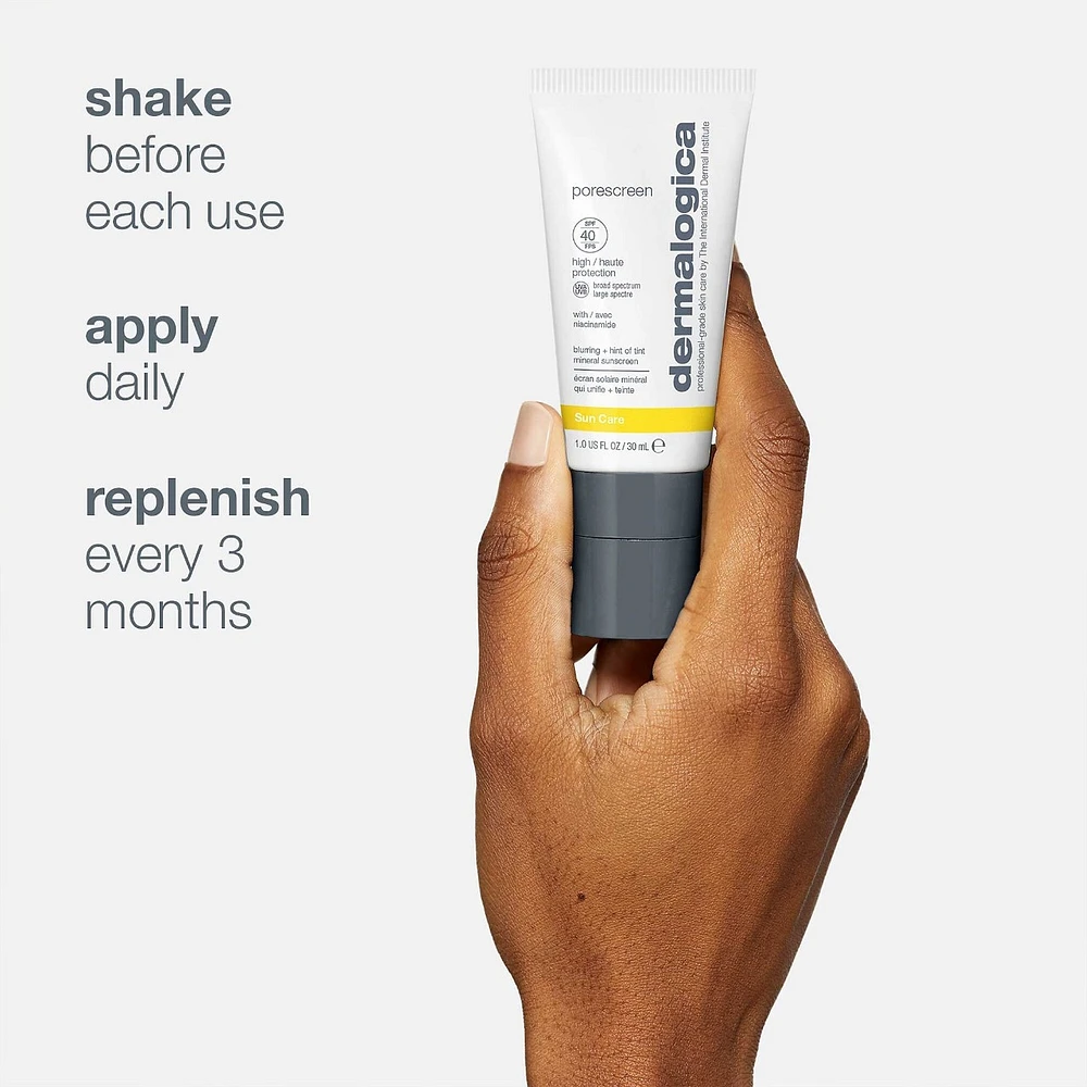 Porescreen SPF 40 Mineral Sunscreen with Niacinamide