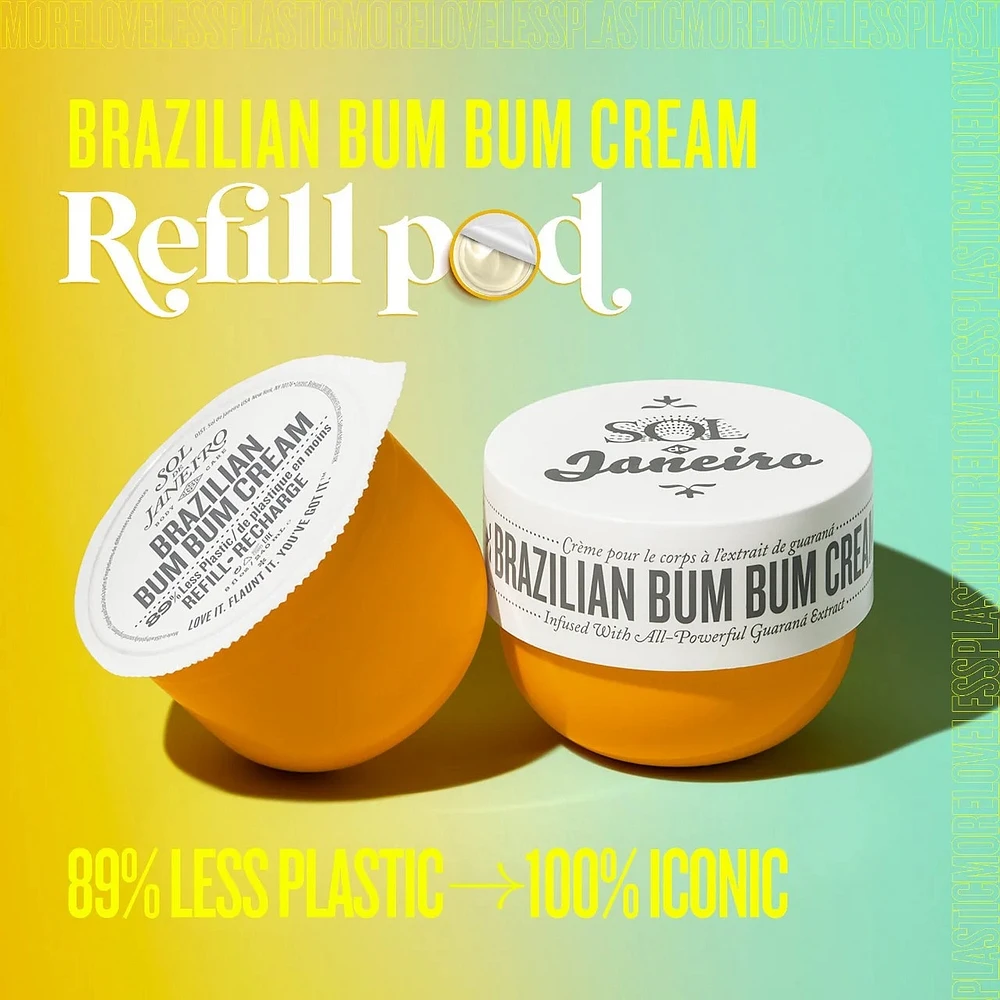 Crème raffermissante pour le corps Brazilian Bum Bum rechargeable avec Guaranà riche en caféine