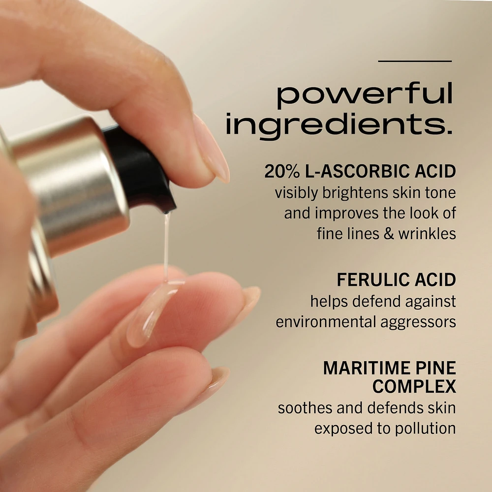 BRIGHTENING + FIRMING SERUM with 20% Vitamin C + Ferulic Acid