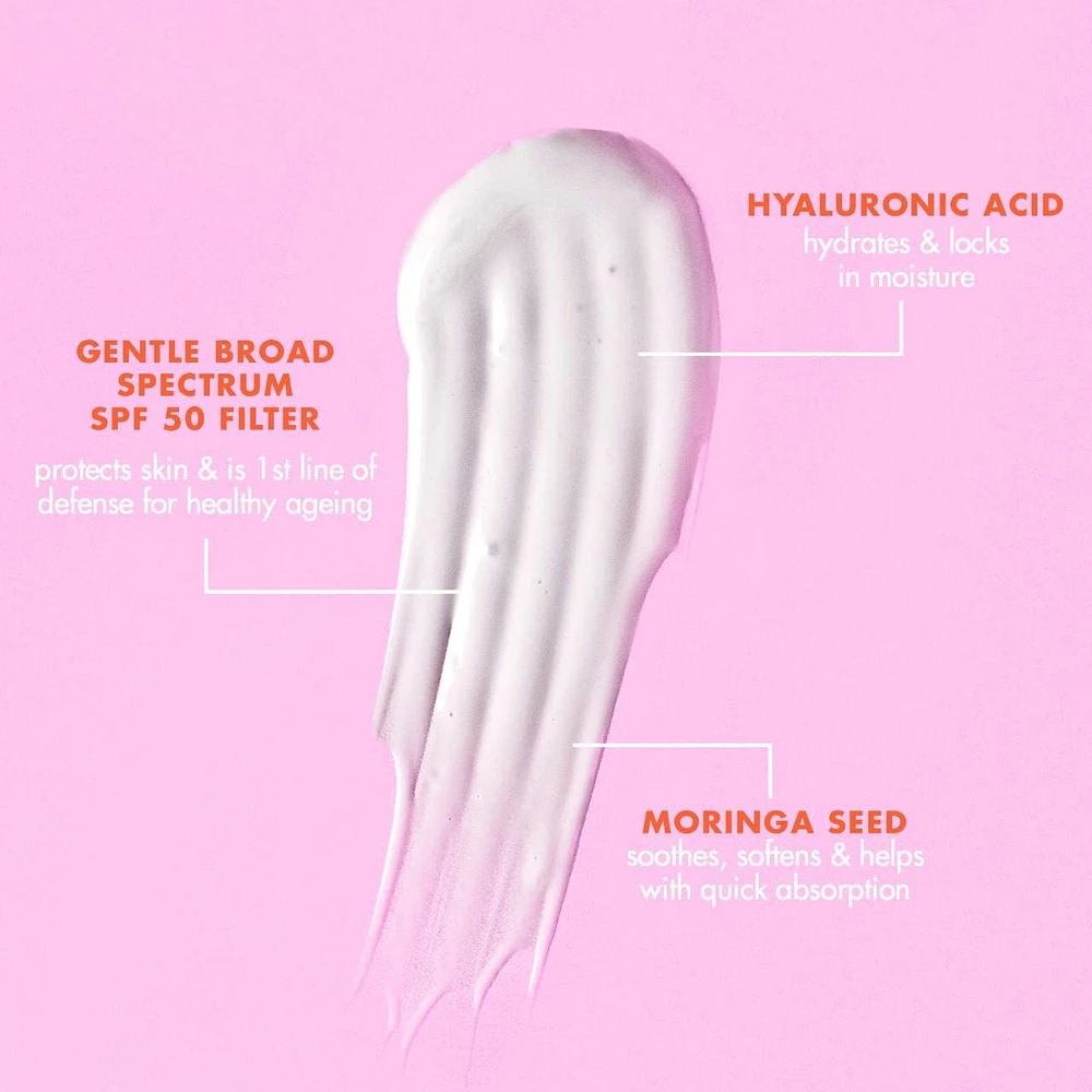 The Everyday One SPF 50 Face Sunscreen Moisturizer with Hyaluronic Acid