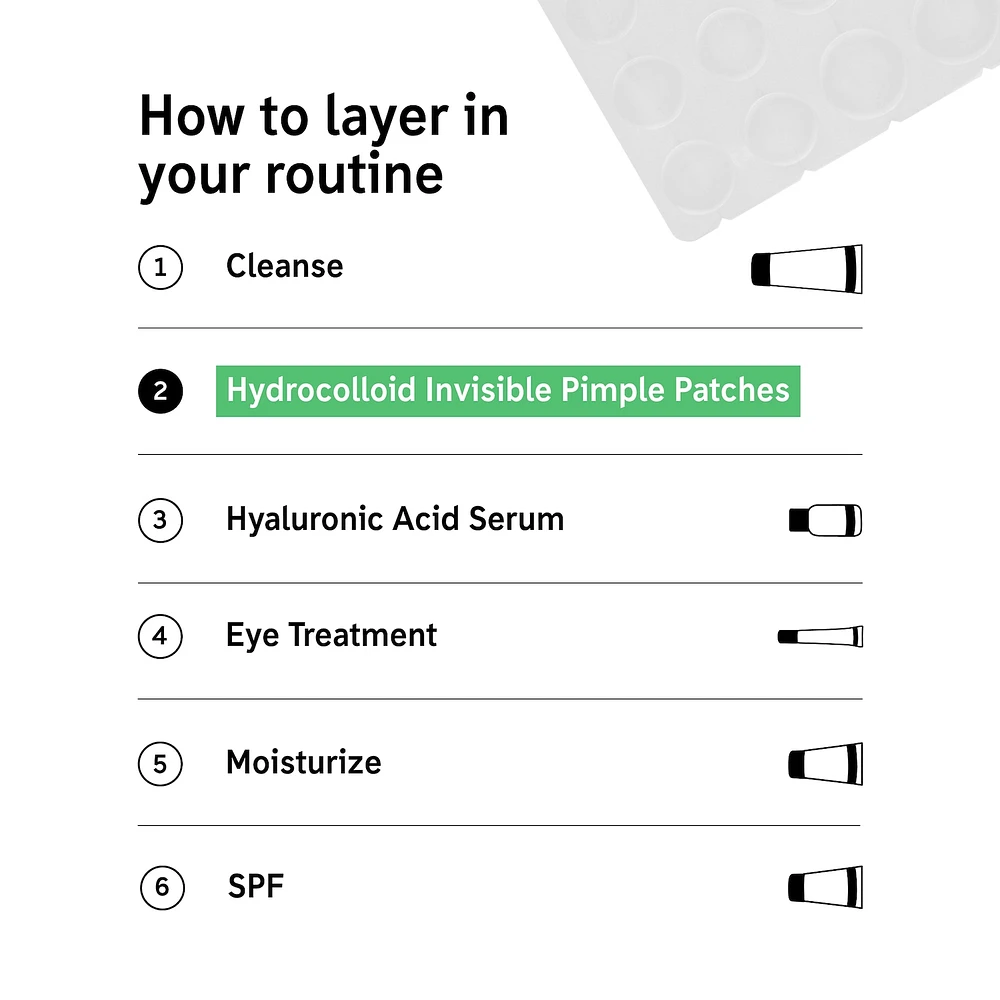 Hydrocolloid Invisible Pimple Patches + Salicylic Acid