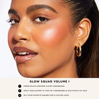 glow squad Amazonian clay luminous face palette glow squad Amazonian clay blush & highlighter palette
