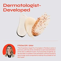 The Buzz Brightening Exfoliating Facial Treatment with AHA & BHA