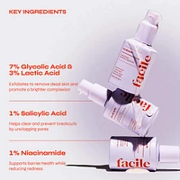 Clear Exfoliating Serum for Blemishes with 10% AHA + BHA Blend