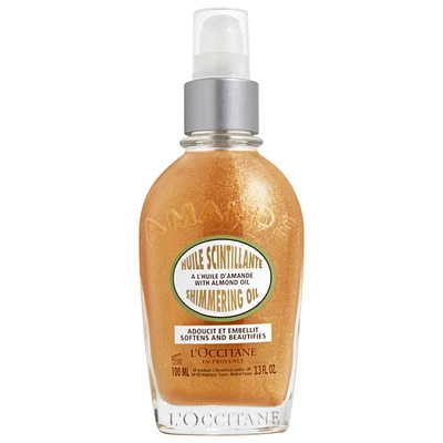 L'Occitane Instant Golden Glow with Almond Shimmering Body Oil 3.3 oz/100 ml