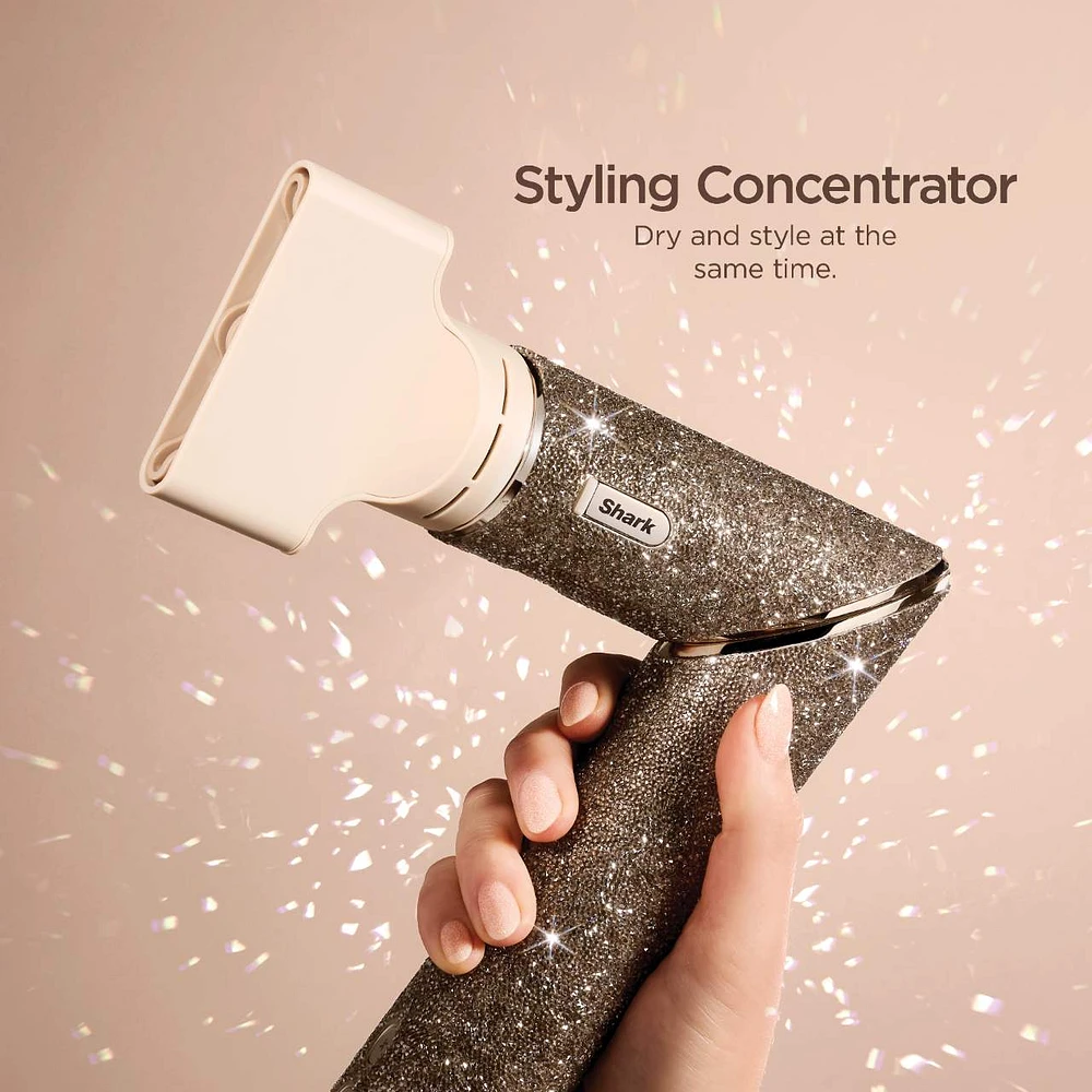 FlexStyle Sparkle Hair Blow Dryer & Multi-Styler in Champagne Diamond