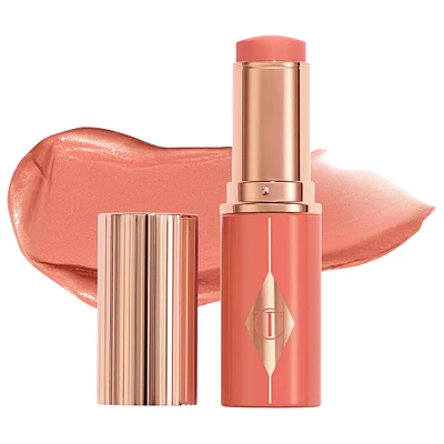 Charlotte Tilbury Unreal Lip + Cheek Glow Blush Stick with Hyaluronic Acid 0.31 oz/9 mL