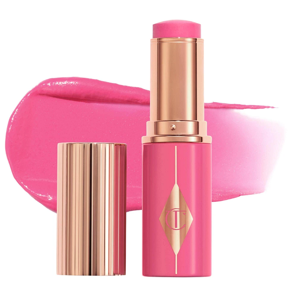 Charlotte Tilbury Unreal Lip + Cheek Glow Blush Stick with Hyaluronic Acid 0.31 oz/9 mL