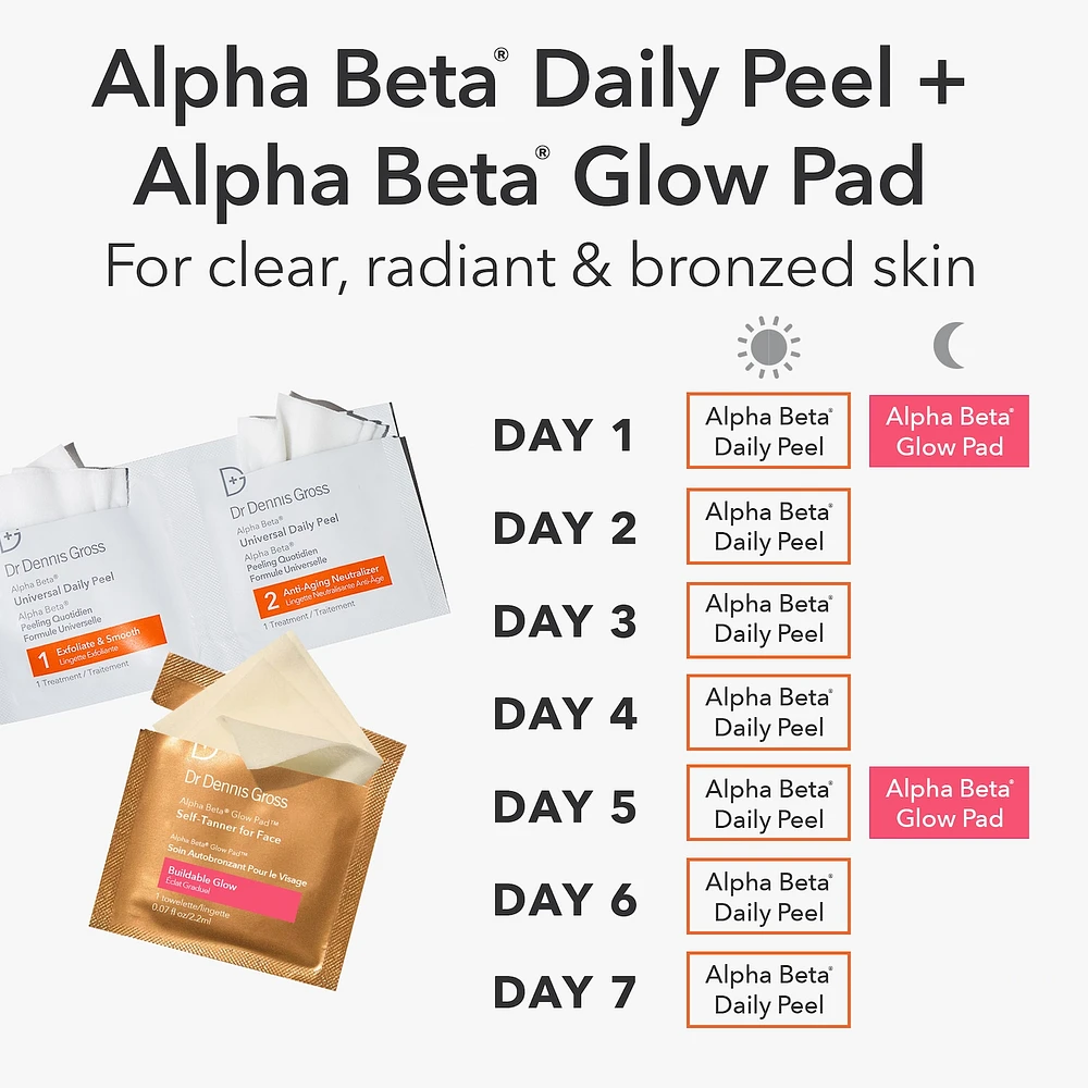 Alpha Beta® Glow Pad™ Self-Tanner for Face