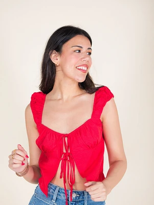 Annalise Tie Front Top
