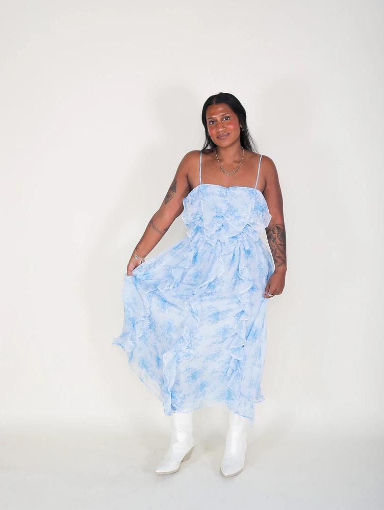 Ansley Ruffle Midi Dress