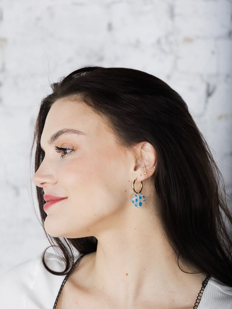 Heavenly Heart Mini Hoops