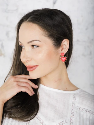 Jewel Heart Earrings
