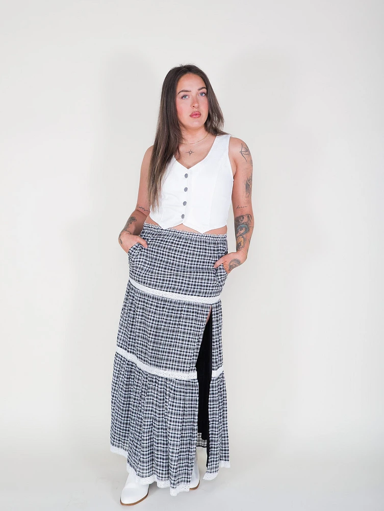 Natalie Checkered Skirt