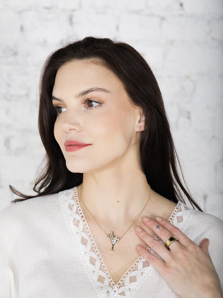 One Drink Martini Necklace