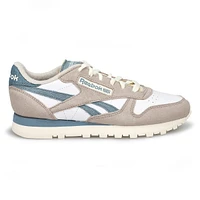 Women's Classic Leather Sneaker - White/ Grey