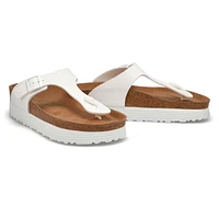 Women's Gizeh Birko-Flor Vegan Platform Thong Sand