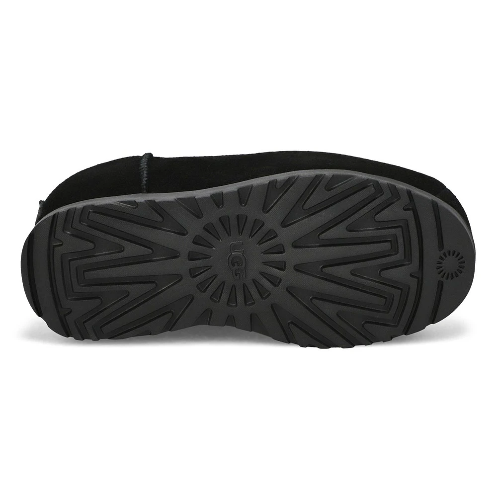 Women's  Pumped Slide Platform Slipper - Black