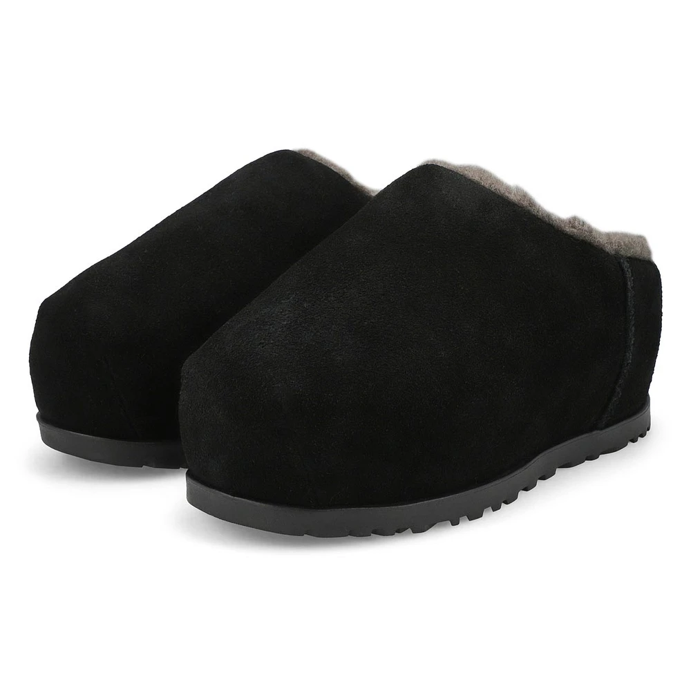 Women's  Pumped Slide Platform Slipper - Black