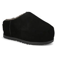 Women's  Pumped Slide Platform Slipper - Black