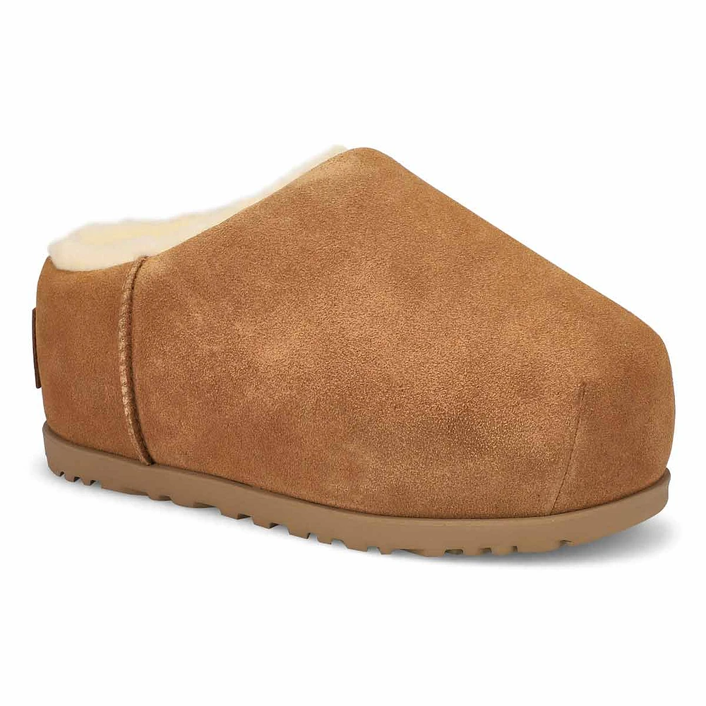 Women's Pumped Slide Platform Slipper - Black