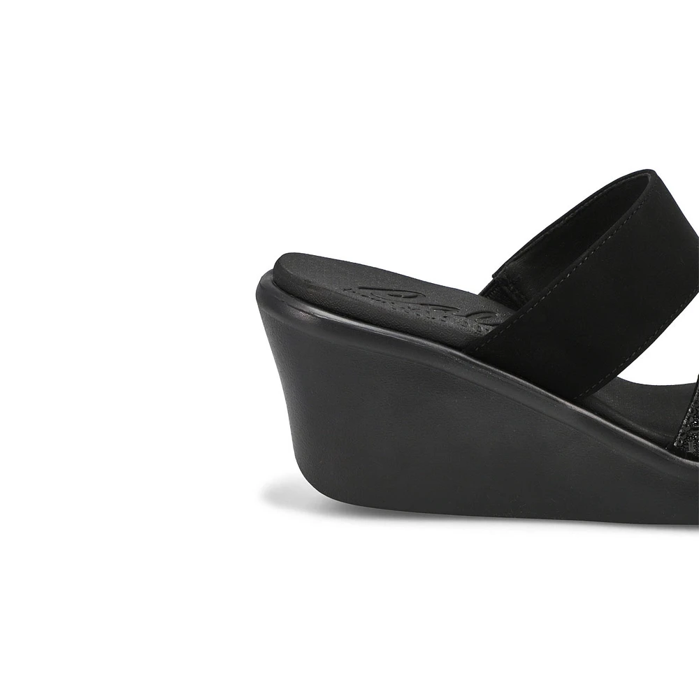 Women's Rumble On Social Glam Wedge Sandal - Black