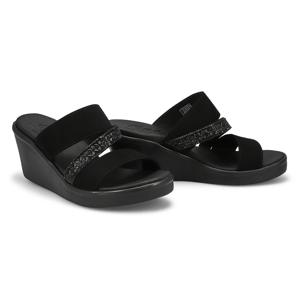 Women's Rumble On Social Glam Wedge Sandal - Black