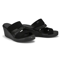 Women's Rumble On Social Glam Wedge Sandal - Black