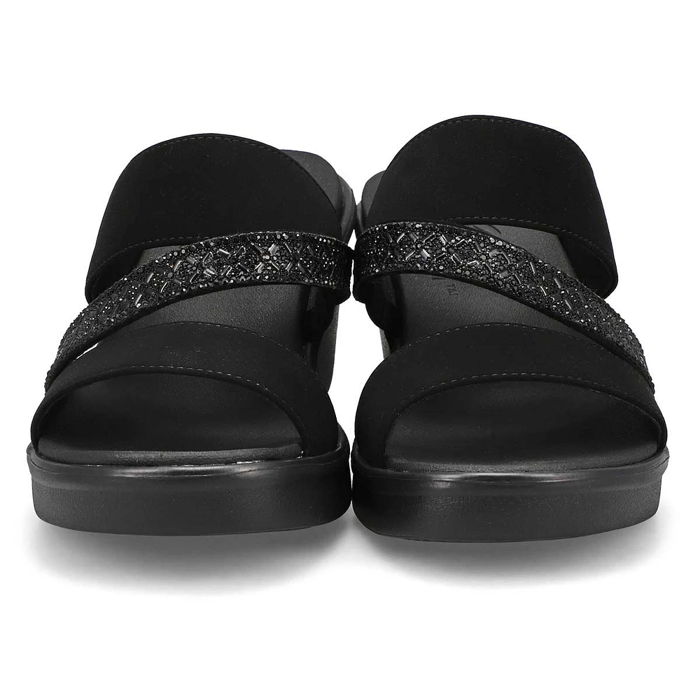 Women's Rumble On Social Glam Wedge Sandal - Black
