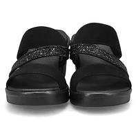 Women's Rumble On Social Glam Wedge Sandal - Black