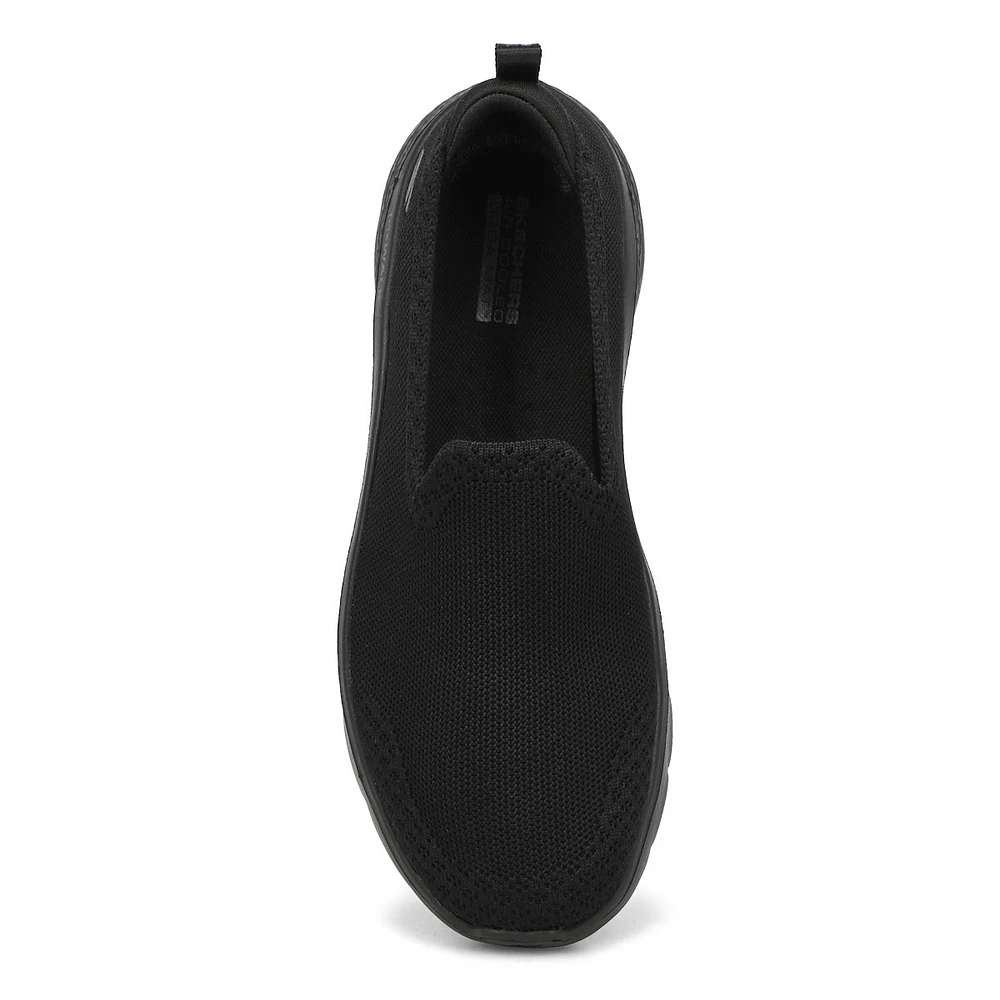Women's Go Walk Flex Slip On Wide Sneaker - Black/