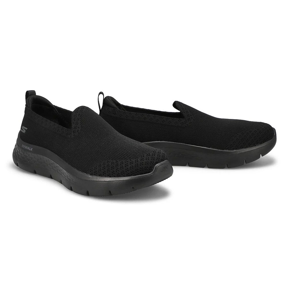 Women's Go Walk Flex Slip On Wide Sneaker - Black/
