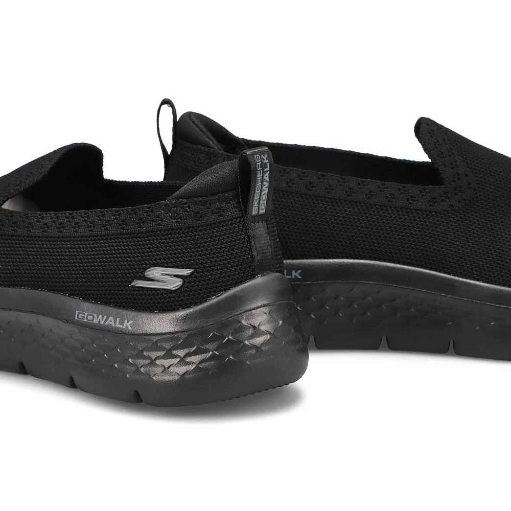 Women's Go Walk Flex Slip On Wide Sneaker - Black/